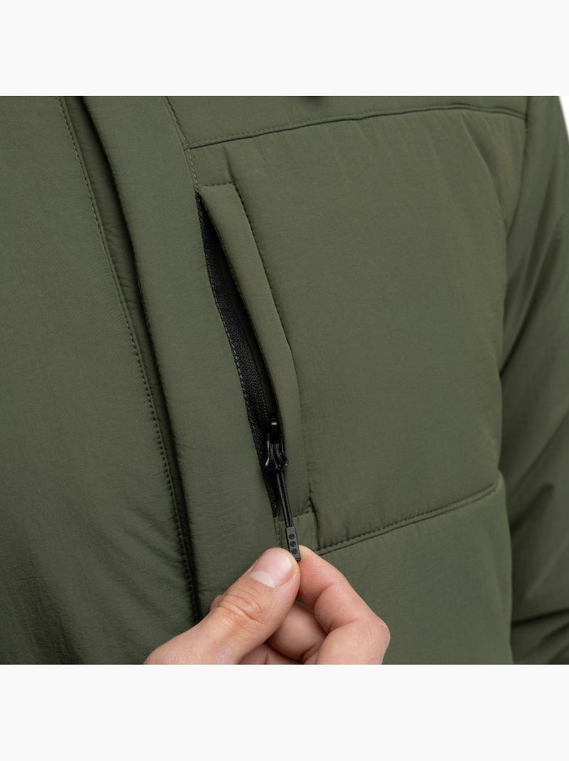 Sobrecamisa de ciclismo gravel com isolamento térmico para homem Verde - Kiabi