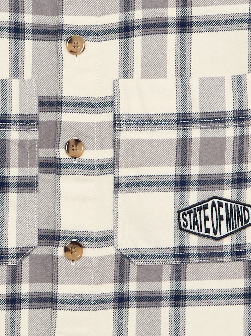 Sobrecamisa de flanela Azul - Kiabi