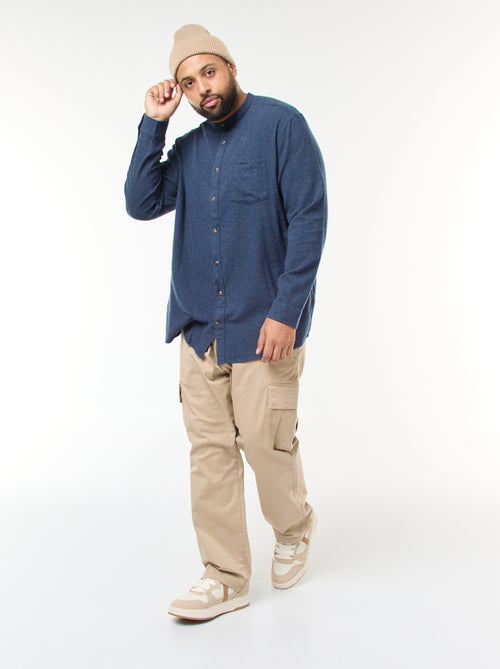 Sobrecamisa de flanela com bolso no peito - Kiabi