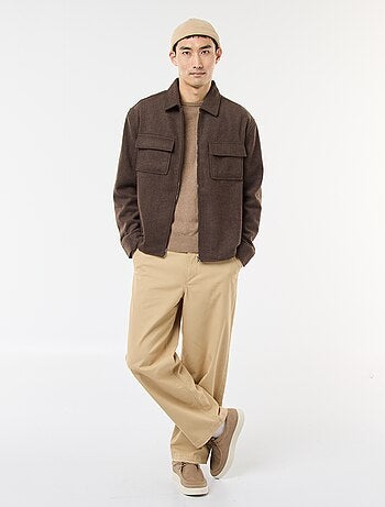 Sobrecamisa de flanela lisa