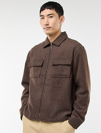 Sobrecamisa de flanela lisa