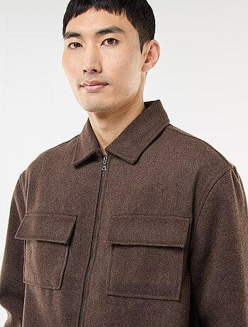 Sobrecamisa de flanela lisa