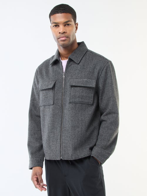 Sobrecamisa de flanela lisa - Kiabi