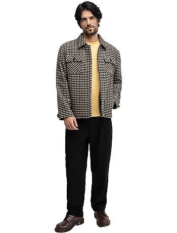 Sobrecamisa de lã para homem
