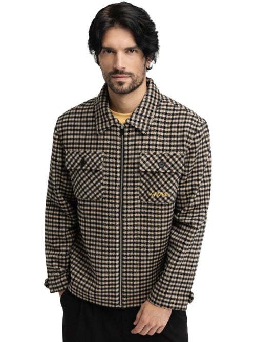 Sobrecamisa de lã para homem - Kiabi