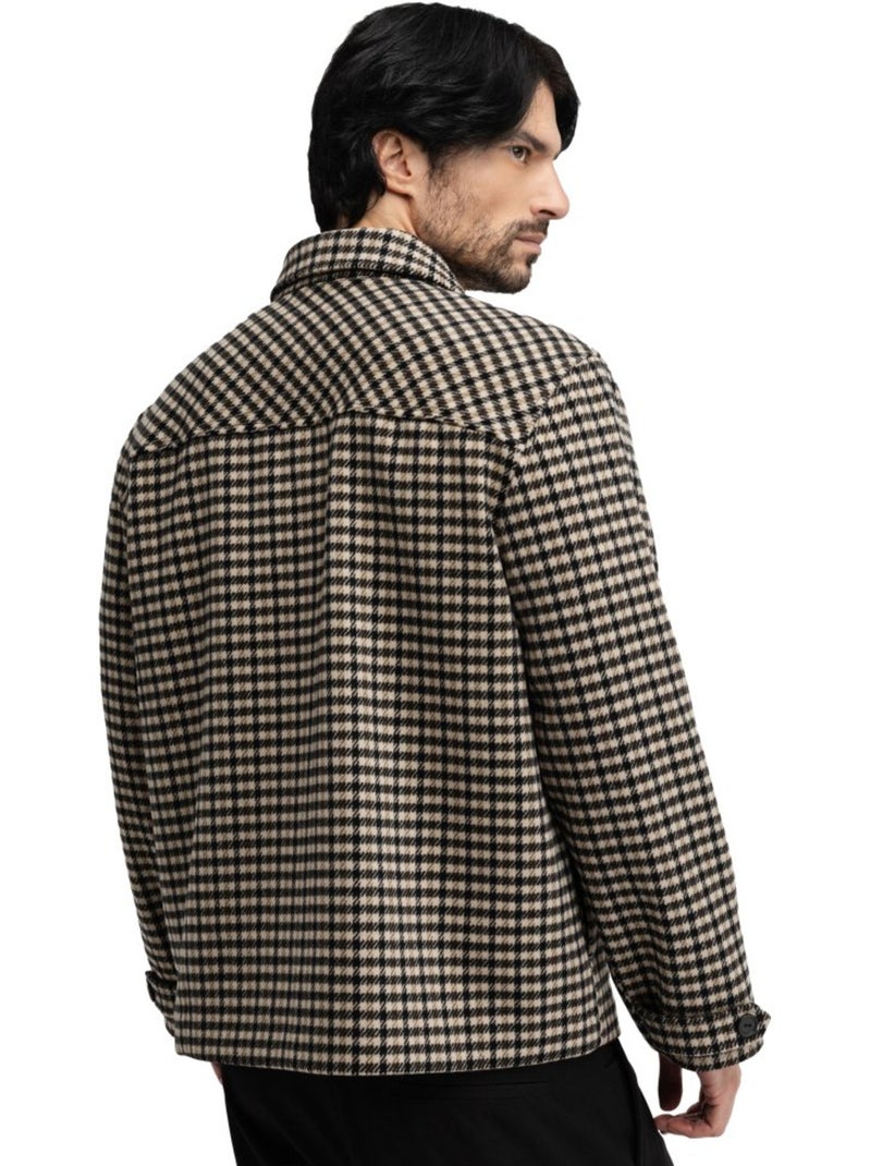 Sobrecamisa de lã para homem Multicolorido - Kiabi