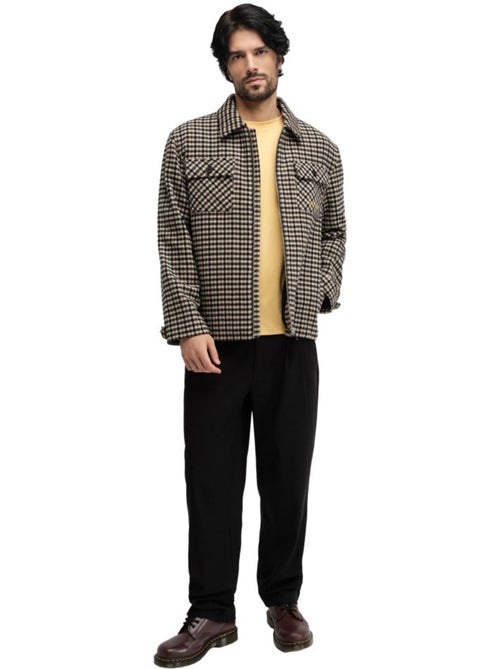 Sobrecamisa de lã para homem - Kiabi