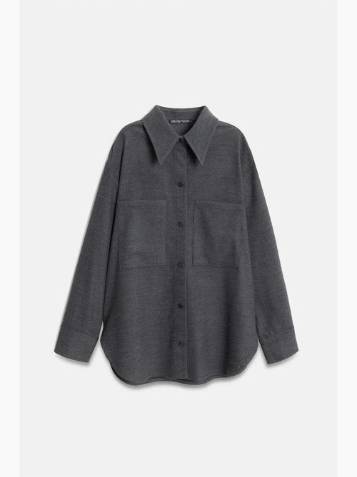 Sobrecamisa de malha oversized de manga comprida dilvin - Kiabi Sobrecamisa de malha oversized de manga comprida dilvin - Kiabi