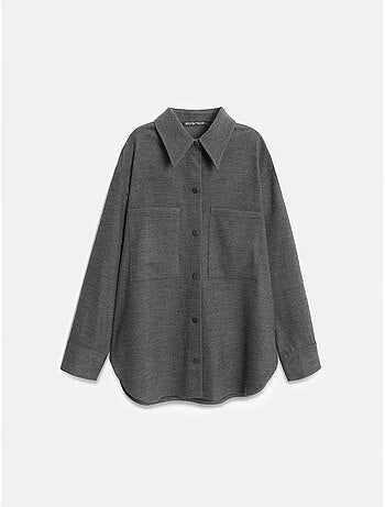 Sobrecamisa de malha oversized de manga comprida dilvin