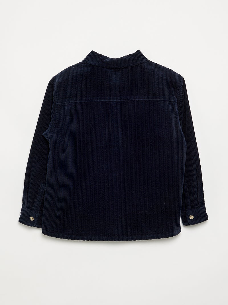 Sobrecamisa de veludo cotelê Azul - Kiabi