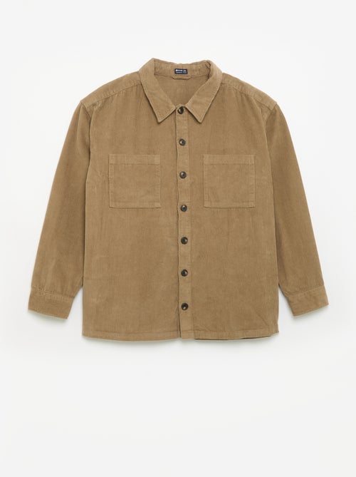 Sobrecamisa de veludo cotelê - Kiabi