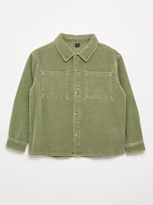 Sobrecamisa de veludo cotelê - Kiabi