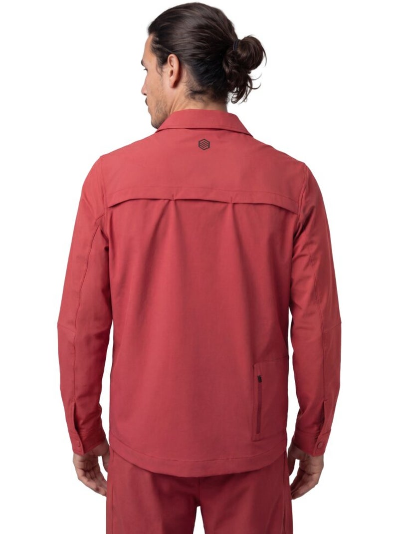 Sobrecamisa de verão de ciclismo gravel para homem Vermelho - Kiabi