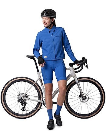 Sobrecamisa de verão de ciclismo gravel para mulher