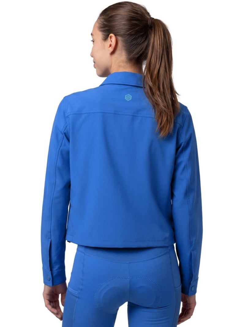 Sobrecamisa de verão de ciclismo gravel para mulher Azul - Kiabi