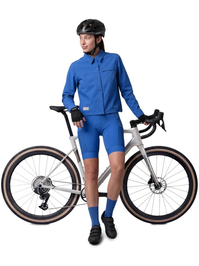 Sobrecamisa de verão de ciclismo gravel para mulher Azul - Kiabi