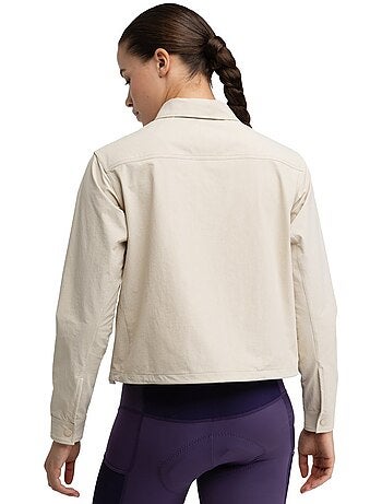 Sobrecamisa de verão de ciclismo gravel para mulher