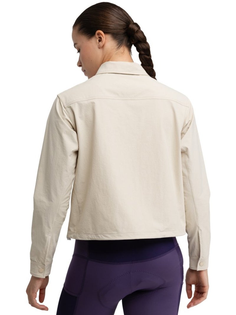 Sobrecamisa de verão de ciclismo gravel para mulher Bege - Kiabi