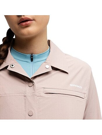 Sobrecamisa de verão de ciclismo gravel para mulher