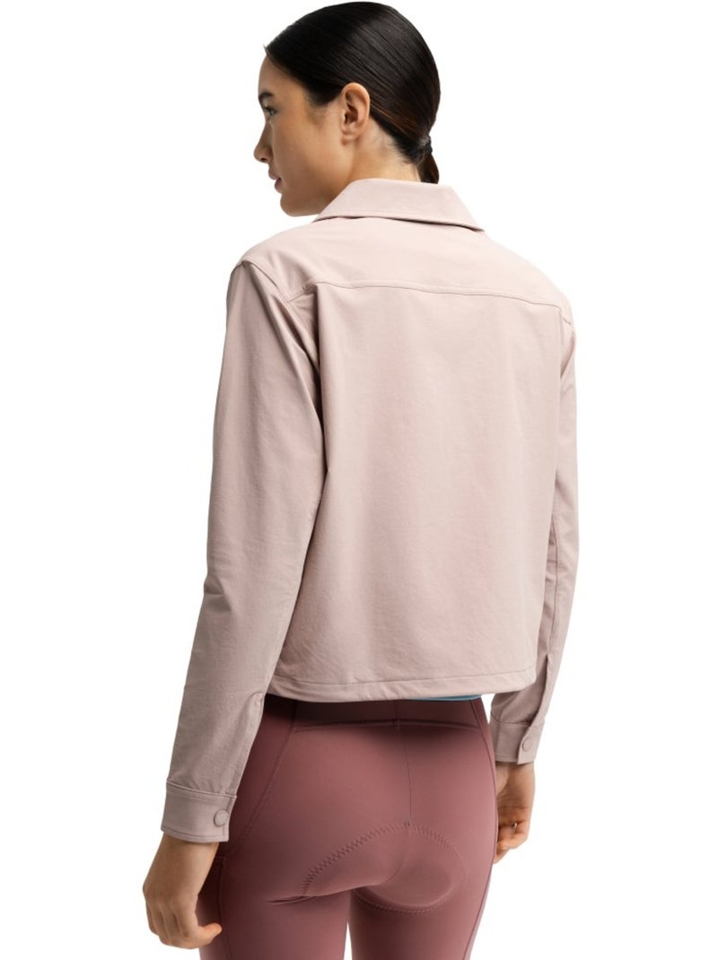Sobrecamisa de verão de ciclismo gravel para mulher Castanho - Kiabi