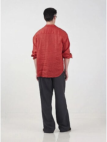 Sobrecamisa em linho oversize para homem giesto