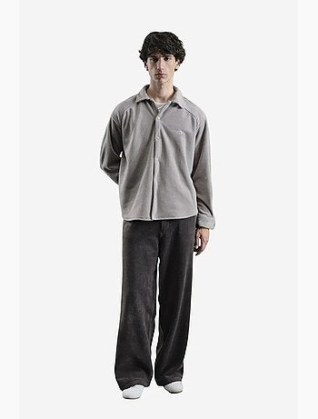 Sobrecamisa em malha de cor sólida giesto