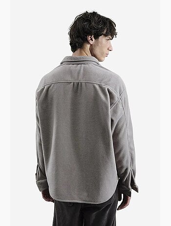 Sobrecamisa em malha de cor sólida giesto