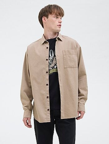 Sobrecamisa 'JJrebel' corte relaxed em algodão