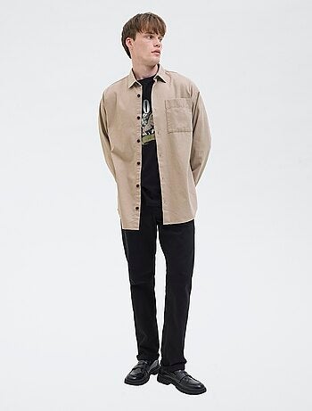 Sobrecamisa 'JJrebel' corte relaxed em algodão