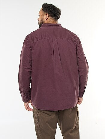 Sobrecamisa lisa com bolso no peito