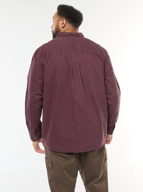 Sobrecamisa lisa com bolso no peito - Kiabi