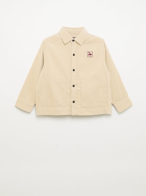 Sobrecamisa lisa de bombazine - Kiabi