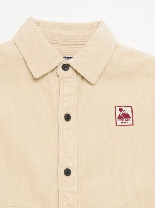 Sobrecamisa lisa de bombazine - Kiabi