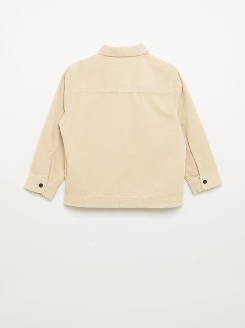 Sobrecamisa lisa de bombazine - Kiabi