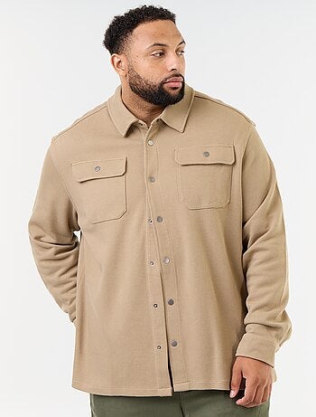 Sobrecamisa lisa em malha piqué