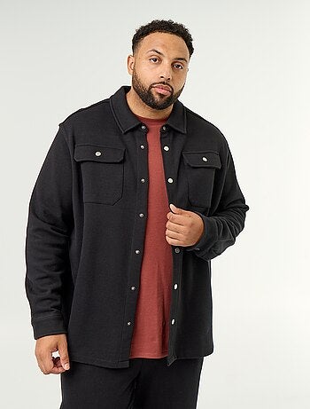 Sobrecamisa lisa em malha piqué