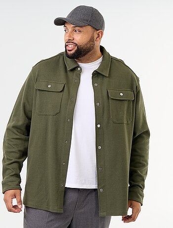 Sobrecamisa lisa em malha piqué