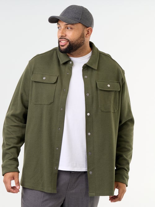 Sobrecamisa lisa em malha piqué - Kiabi Sobrecamisa lisa em malha piqué - Kiabi