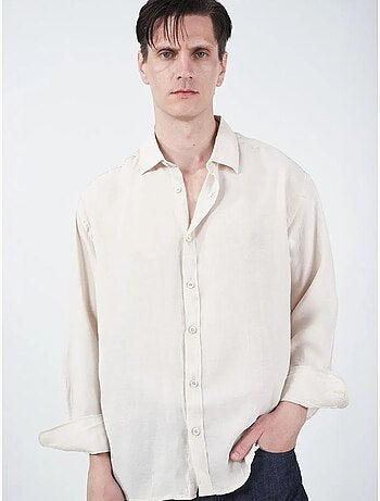 Sobrecamisa oversize em algodão liso giesto