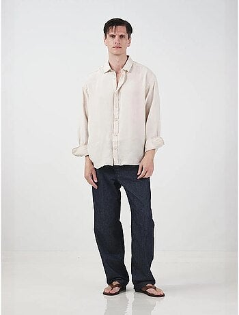 Sobrecamisa oversize em algodão liso giesto