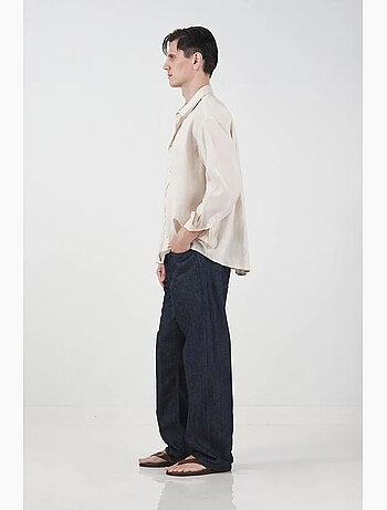 Sobrecamisa oversize em algodão liso giesto