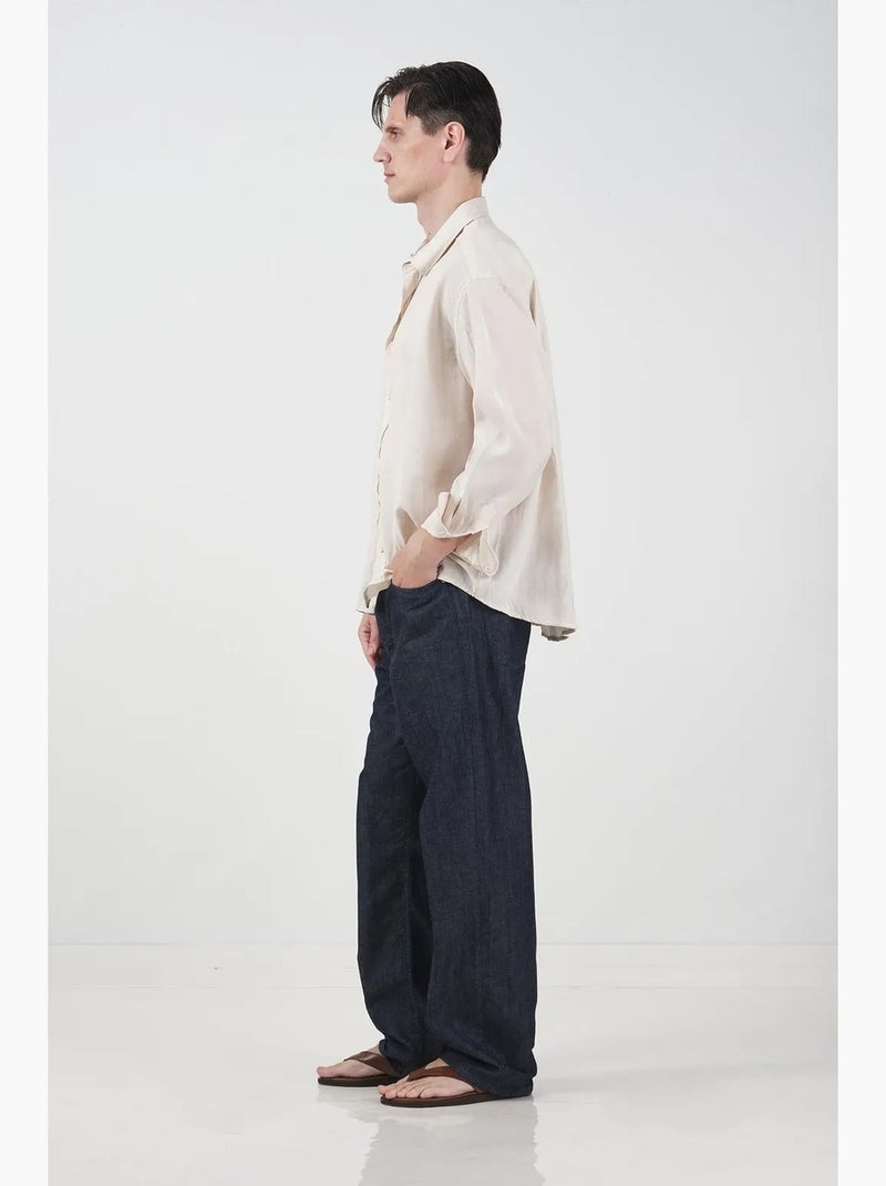 Sobrecamisa oversize em algodão liso giesto Bege natural - Kiabi