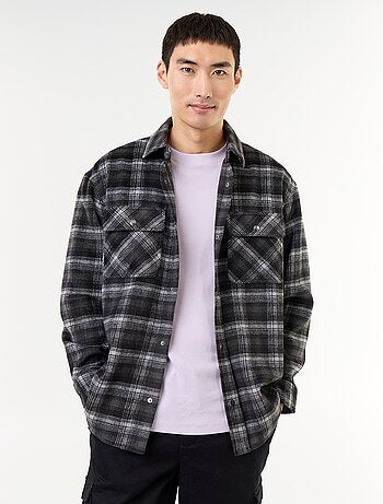 Sobrecamisa xadrez de flanela