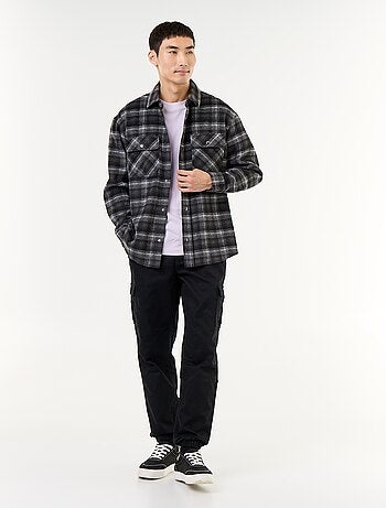 Sobrecamisa xadrez de flanela