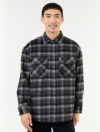 Sobrecamisa xadrez de flanela