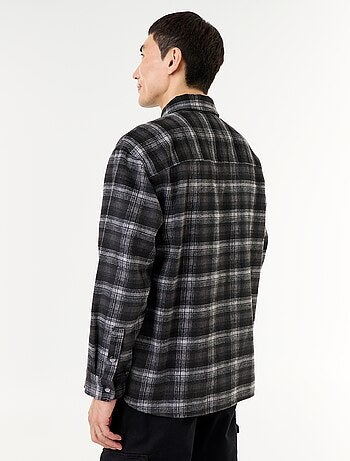 Sobrecamisa xadrez de flanela