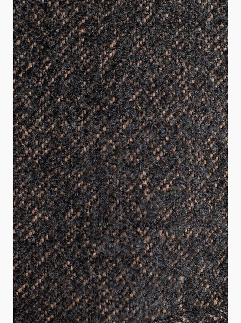 Sobretudo comprido em tweed texturizado dilvin Cinza-preto - Kiabi