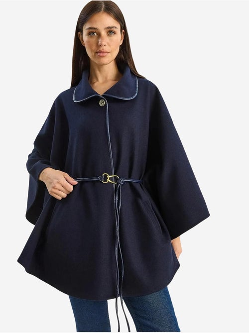 Sobretudo comprido oversized em mistura de lã texturizada com colarinho de casaco lucci - Kiabi Sobretudo comprido oversized em mistura de lã texturizada com colarinho de casaco lucci - Kiabi