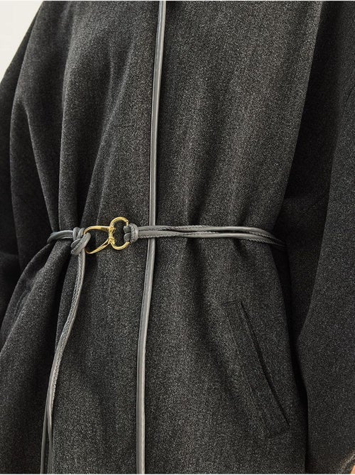 Sobretudo comprido oversized em mistura de lã texturizada com colarinho de casaco lucci - Kiabi Sobretudo comprido oversized em mistura de lã texturizada com colarinho de casaco lucci - Kiabi