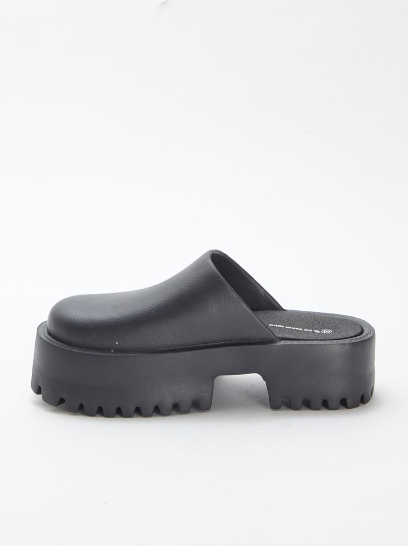 Socas de borracha moldada com sola grossa PRETO - Kiabi